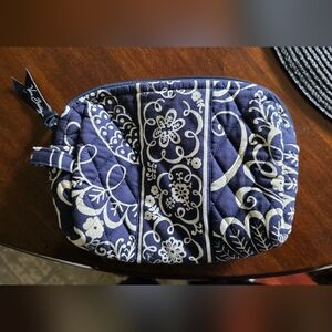 Vera Bradley Blue and White Floral Cosmetic/Travel Pouch